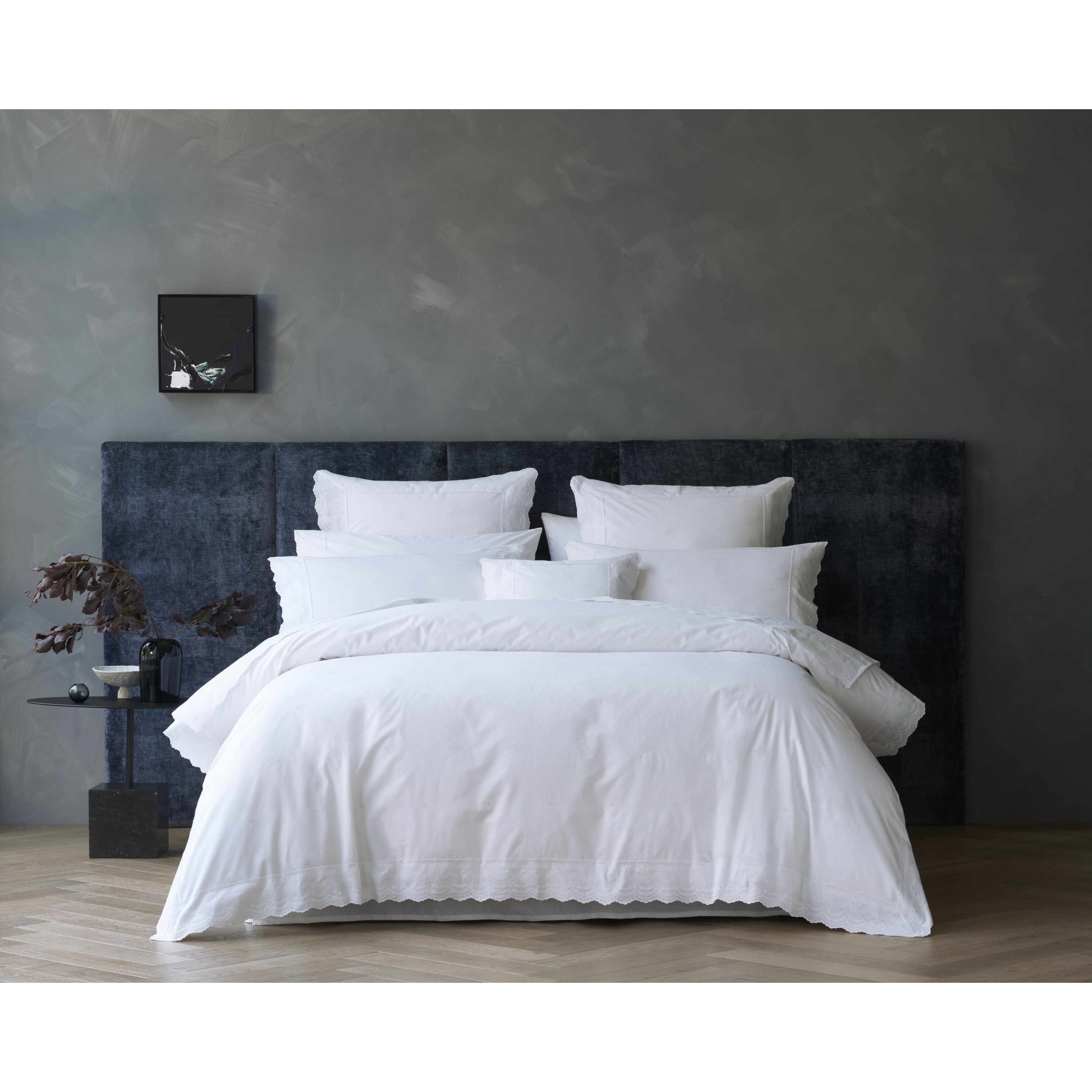 Product photograph of Sheridan Mansfield Quilt Cover Set - White King from Sheridan UK