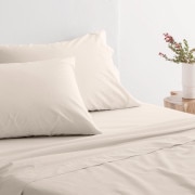 Sheridan 300Tc Organic Percale Pillowcase (Pair) - Natural