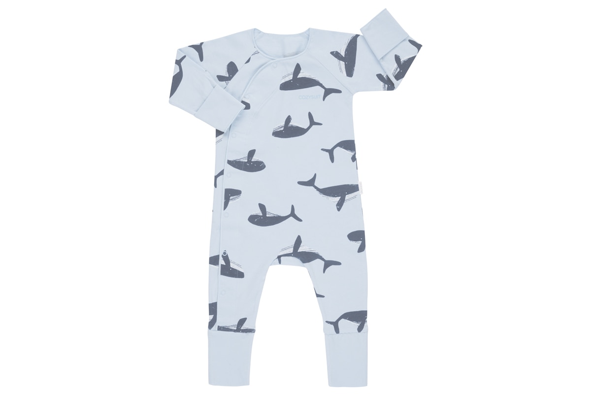 Product photograph of Sheridan Cozysuit - Petite Whale 0-3 Months from Sheridan UK